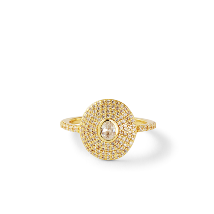 CZ Center Oval Ring