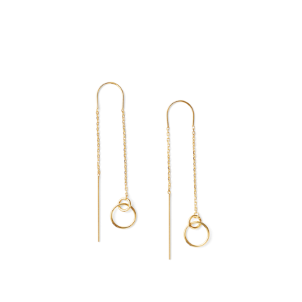 Double Hoop Threader Earrings